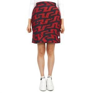 NEW J.LINDEBERG carrie padded skirt print in bridge swirl red